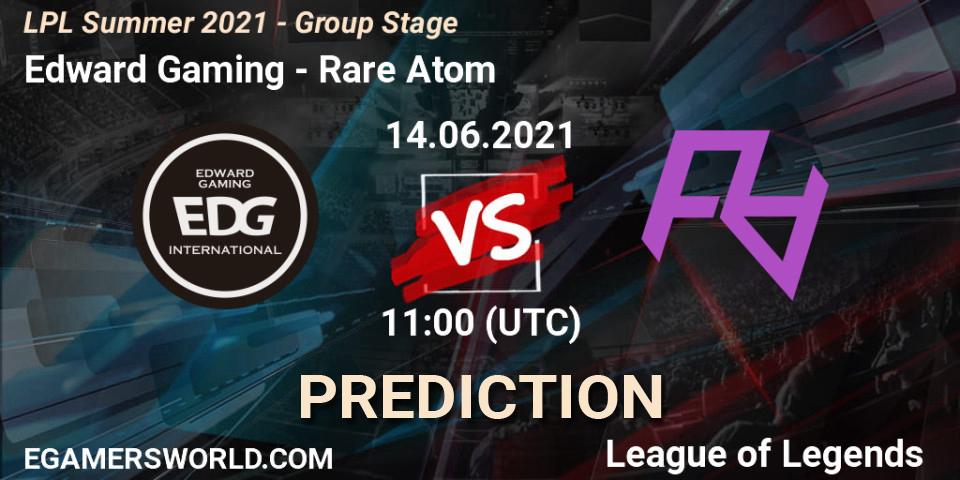 Edward Gaming - Rare Atom: Maç tahminleri. 14.06.2021 at 11:50, LoL, LPL Summer 2021 - Group Stage