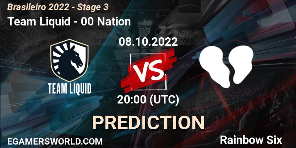 Team Liquid - 00 Nation: Maç tahminleri. 08.10.2022 at 20:00, Rainbow Six, Brasileirão 2022 - Stage 3
