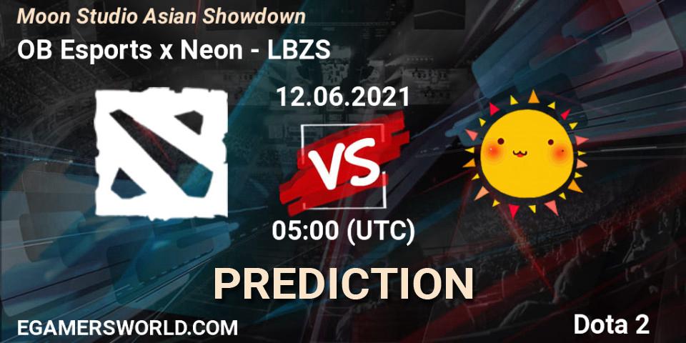 OB Esports x Neon - LBZS: Maç tahminleri. 12.06.2021 at 05:07, Dota 2, Moon Studio Asian Showdown