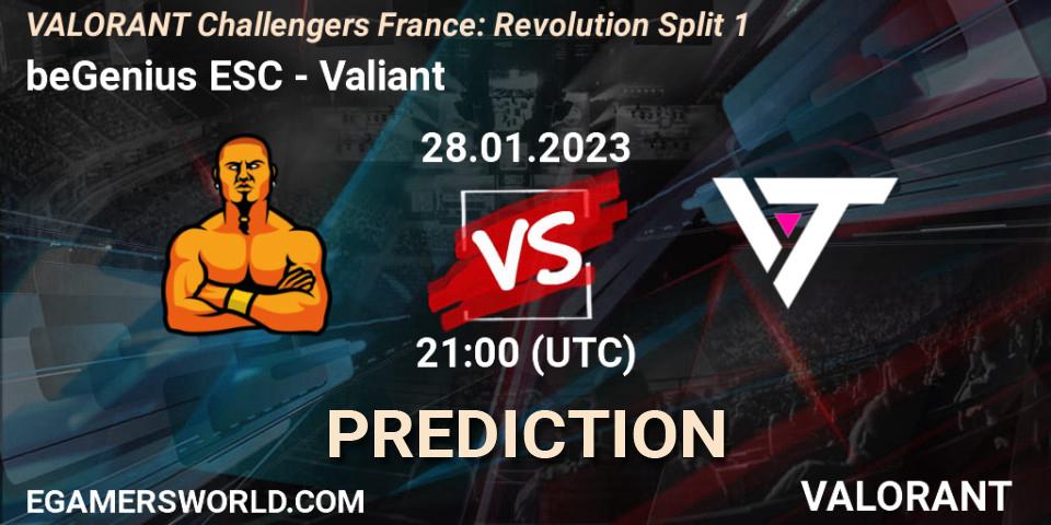 beGenius ESC - Valiant: Maç tahminleri. 28.01.23, VALORANT, VALORANT Challengers 2023 France: Revolution Split 1