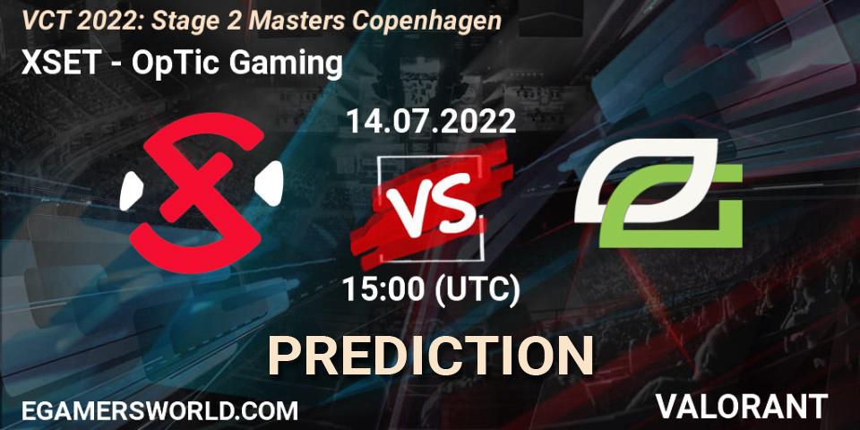 XSET - OpTic Gaming: Maç tahminleri. 15.07.2022 at 18:50, VALORANT, VCT 2022: Stage 2 Masters Copenhagen