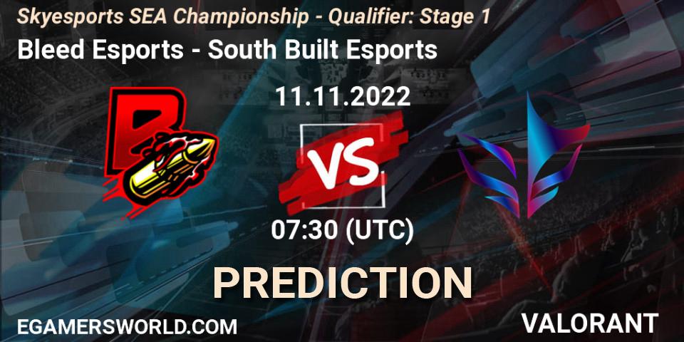 Bleed Esports - South Built Esports: Maç tahminleri. 11.11.2022 at 07:30, VALORANT, Skyesports SEA Championship - Qualifier: Stage 1