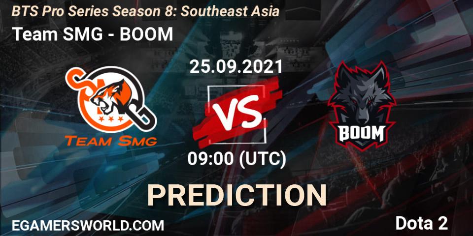 Team SMG - BOOM: Maç tahminleri. 25.09.2021 at 09:00, Dota 2, BTS Pro Series Season 8: Southeast Asia