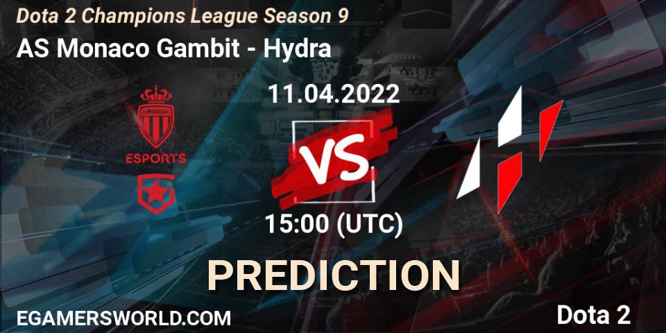 AS Monaco Gambit - Hydra: Maç tahminleri. 11.04.2022 at 15:01, Dota 2, Dota 2 Champions League Season 9