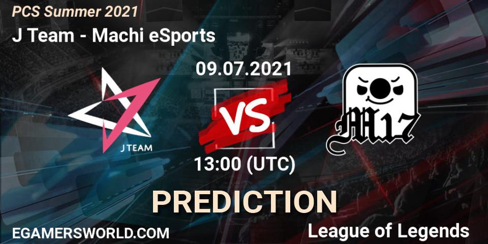 J Team - Machi eSports: Maç tahminleri. 09.07.2021 at 13:00, LoL, PCS Summer 2021