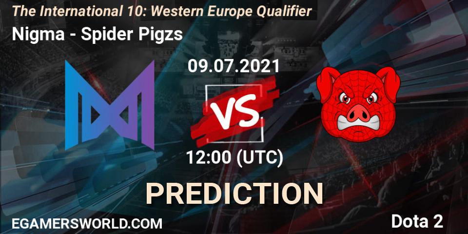 Nigma Galaxy - Spider Pigzs: Maç tahminleri. 09.07.2021 at 13:34, Dota 2, The International 10: Western Europe Qualifier