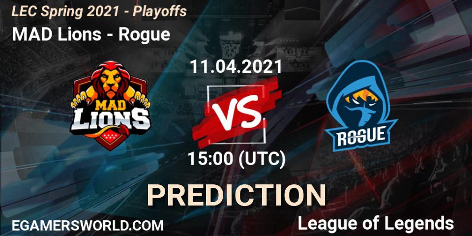 MAD Lions - Rogue: Maç tahminleri. 11.04.2021 at 15:00, LoL, LEC Spring 2021 - Playoffs