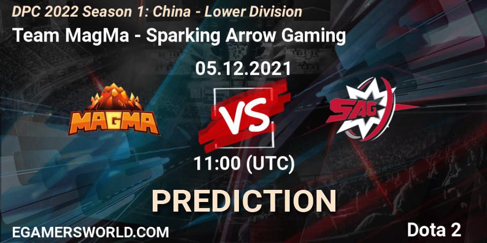 Team MagMa - Sparking Arrow Gaming: Maç tahminleri. 05.12.2021 at 11:51, Dota 2, DPC 2022 Season 1: China - Lower Division