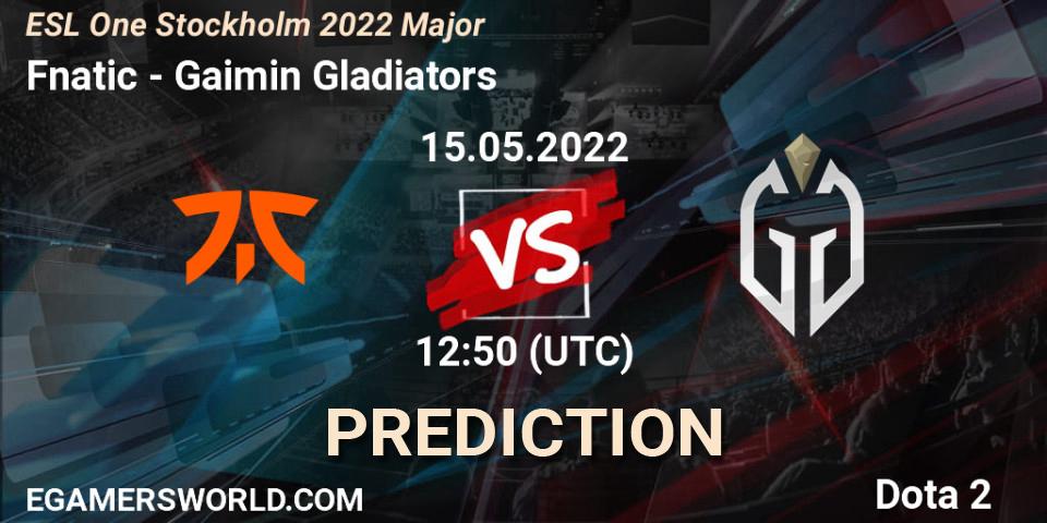 Fnatic - Gaimin Gladiators: Maç tahminleri. 15.05.2022 at 12:45, Dota 2, ESL One Stockholm 2022 Major