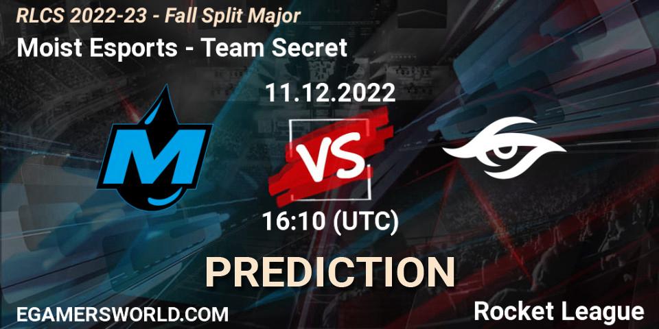 Moist Esports - Team Secret: Maç tahminleri. 11.12.2022 at 16:20, Rocket League, RLCS 2022-23 - Fall Split Major