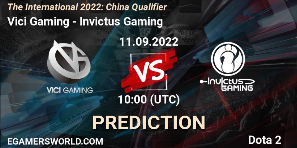 Vici Gaming - Invictus Gaming: Maç tahminleri. 11.09.22, Dota 2, The International 2022: China Qualifier