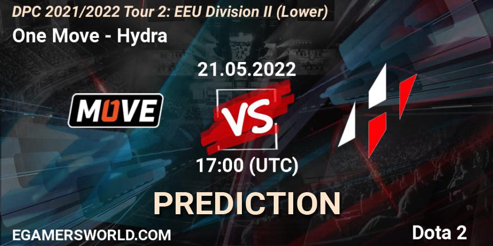 One Move - Hydra: Maç tahminleri. 21.05.2022 at 17:00, Dota 2, DPC 2021/2022 Tour 2: EEU Division II (Lower)