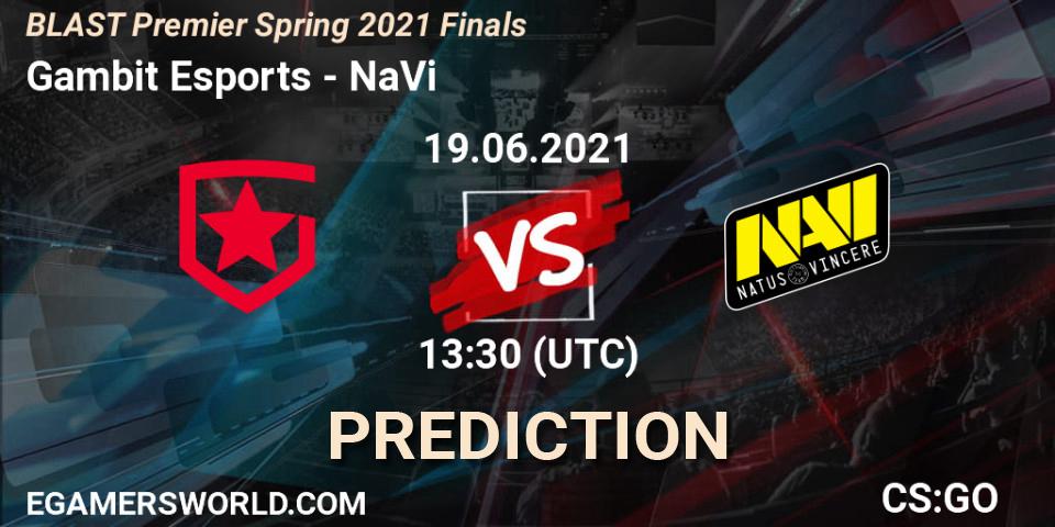 Gambit Esports - NaVi: Maç tahminleri. 19.06.2021 at 13:30, Counter-Strike (CS2), BLAST Premier Spring 2021 Finals