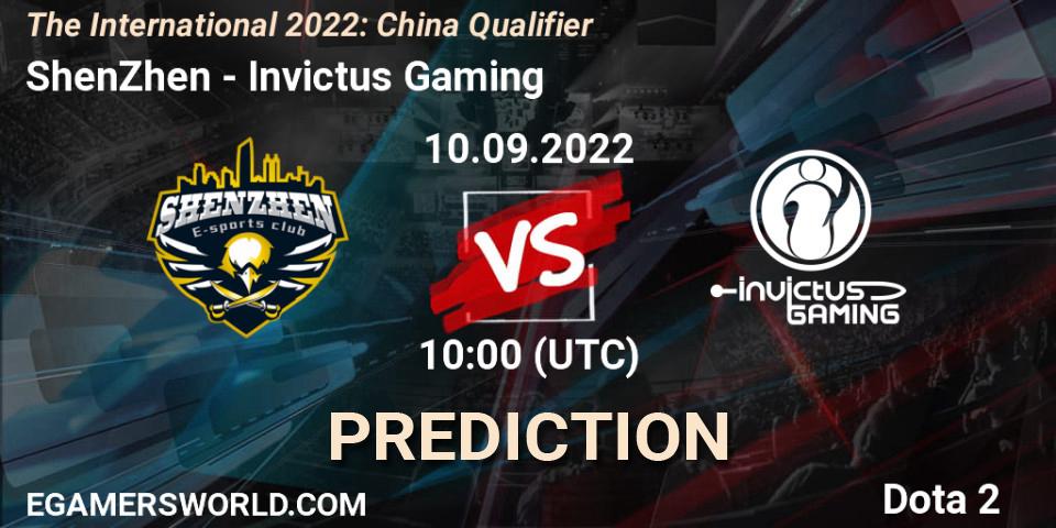 ShenZhen - Invictus Gaming: Maç tahminleri. 10.09.22, Dota 2, The International 2022: China Qualifier