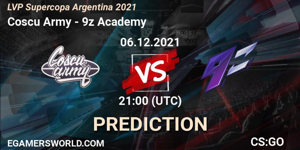 Coscu Army - 9z Academy: Maç tahminleri. 06.12.2021 at 21:00, Counter-Strike (CS2), LVP Supercopa Argentina 2021