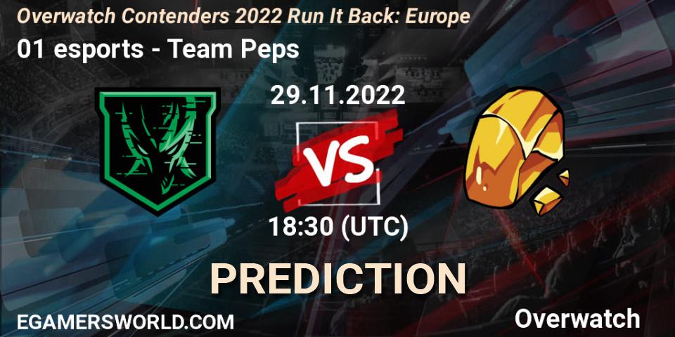 01 esports - Team Peps: Maç tahminleri. 08.12.22, Overwatch, Overwatch Contenders 2022 Run It Back: Europe