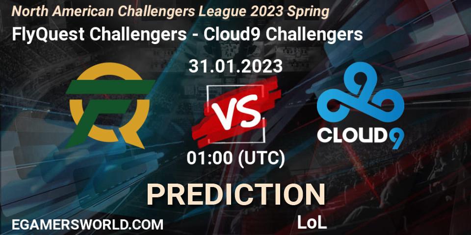 FlyQuest Challengers - Cloud9 Challengers: Maç tahminleri. 31.01.23, LoL, NACL 2023 Spring - Group Stage