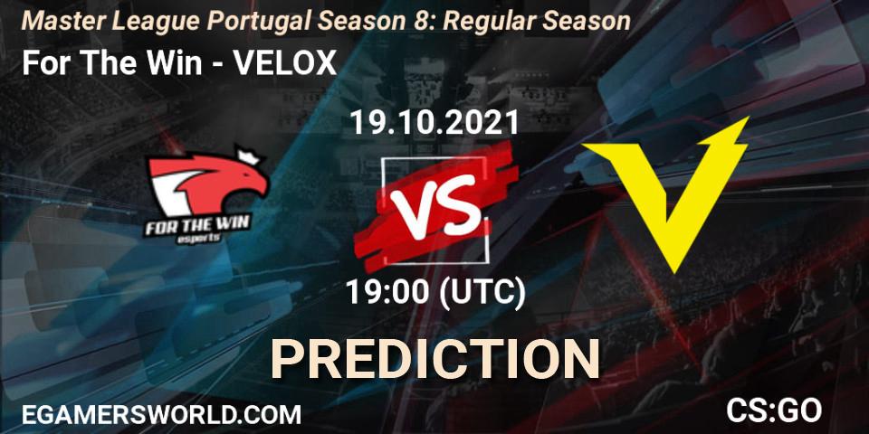 For The Win - VELOX: Maç tahminleri. 19.10.2021 at 19:00, Counter-Strike (CS2), Master League Portugal Season 8: Regular Season