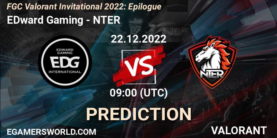 EDward Gaming - NTER: Maç tahminleri. 22.12.2022 at 09:00, VALORANT, FGC Valorant Invitational 2022: Epilogue