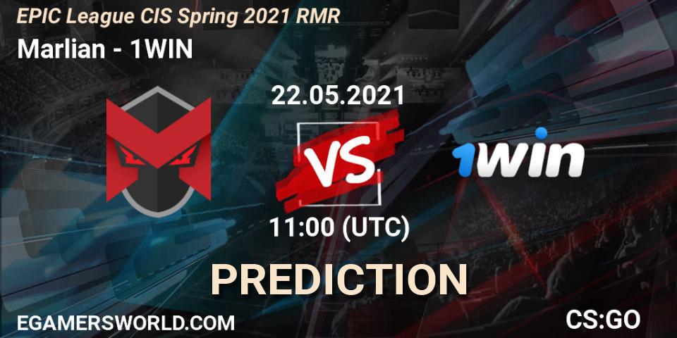 Marlian - 1WIN: Maç tahminleri. 22.05.2021 at 11:00, Counter-Strike (CS2), EPIC League CIS Spring 2021 RMR