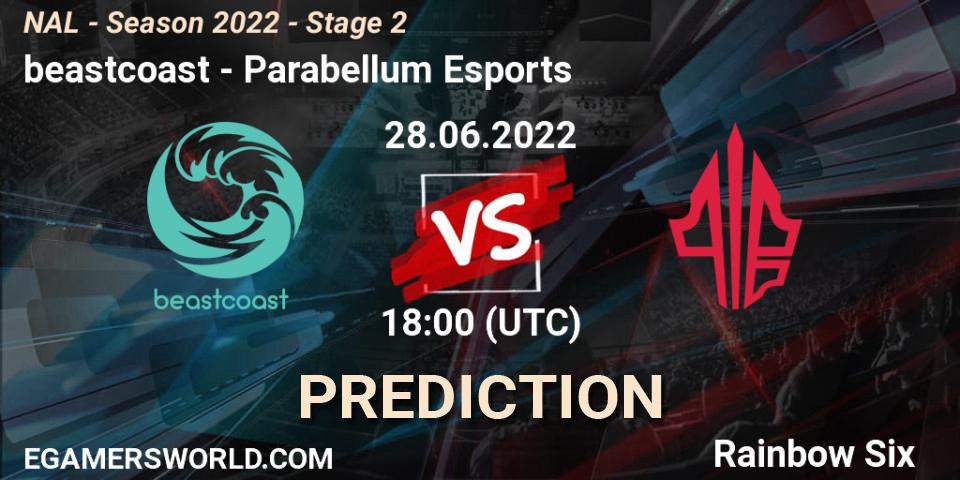 beastcoast - Parabellum Esports: Maç tahminleri. 28.06.2022 at 18:00, Rainbow Six, NAL - Season 2022 - Stage 2