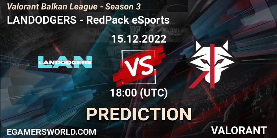 LANDODGERS - RedPack eSports: Maç tahminleri. 15.12.22, VALORANT, Valorant Balkan League - Season 3