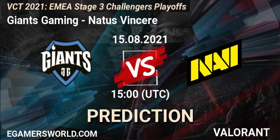 Giants Gaming - Natus Vincere: Maç tahminleri. 15.08.21, VALORANT, VCT 2021: EMEA Stage 3 Challengers Playoffs