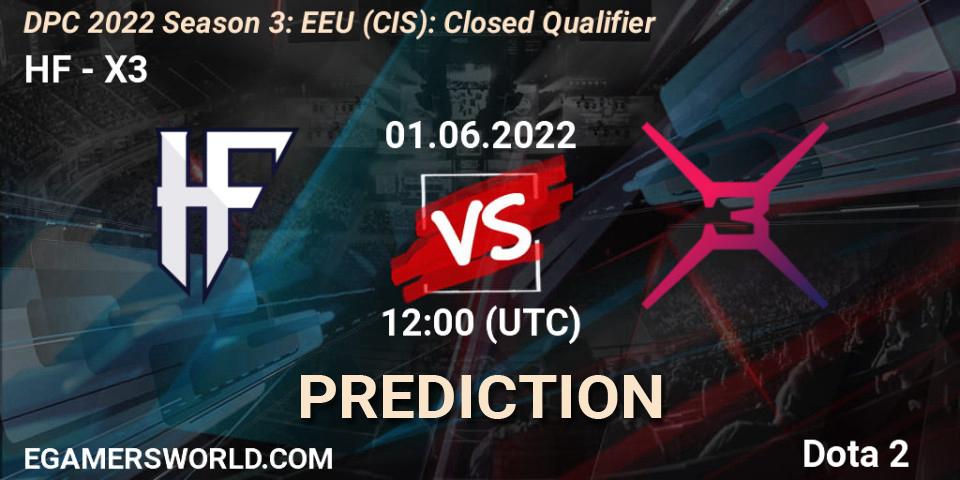 HF - X3: Maç tahminleri. 01.06.2022 at 12:00, Dota 2, DPC 2022 Season 3: EEU (CIS): Closed Qualifier