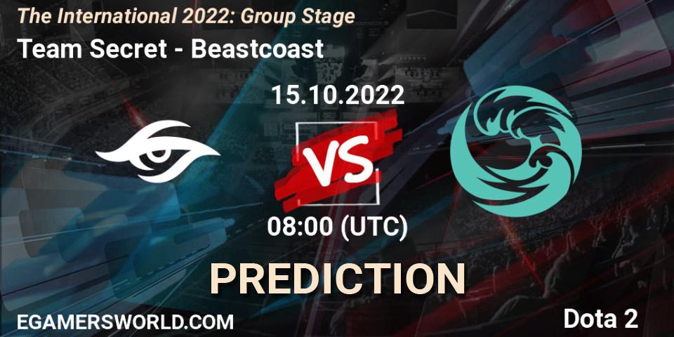 Team Secret - Beastcoast: Maç tahminleri. 15.10.2022 at 09:22, Dota 2, The International 2022: Group Stage