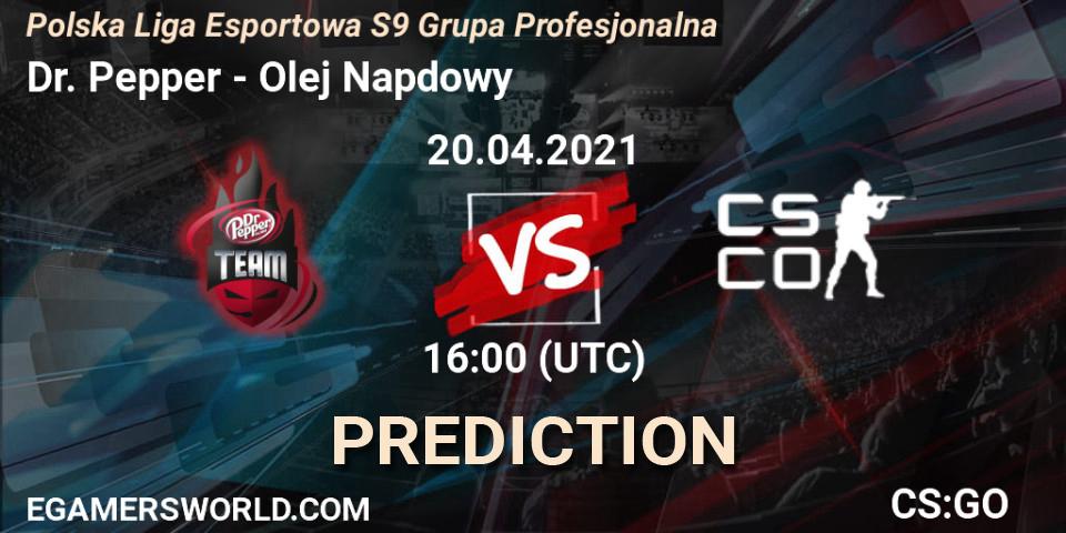 Dr. Pepper - Olej Napędowy: Maç tahminleri. 20.04.2021 at 15:15, Counter-Strike (CS2), Polska Liga Esportowa S9 Grupa Profesjonalna