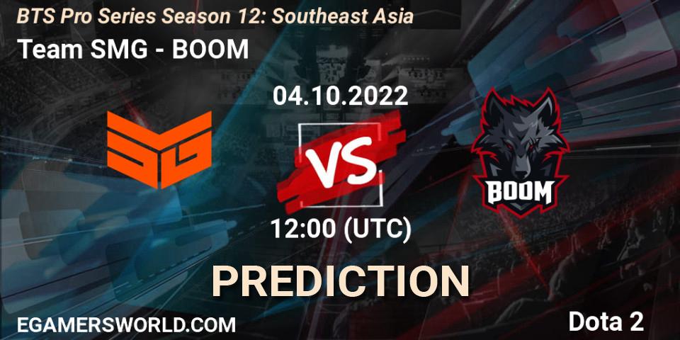 Team SMG - BOOM: Maç tahminleri. 04.10.2022 at 11:23, Dota 2, BTS Pro Series Season 12: Southeast Asia