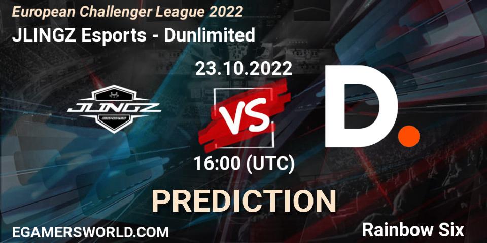 JLINGZ Esports - Dunlimited: Maç tahminleri. 23.10.2022 at 16:00, Rainbow Six, European Challenger League 2022