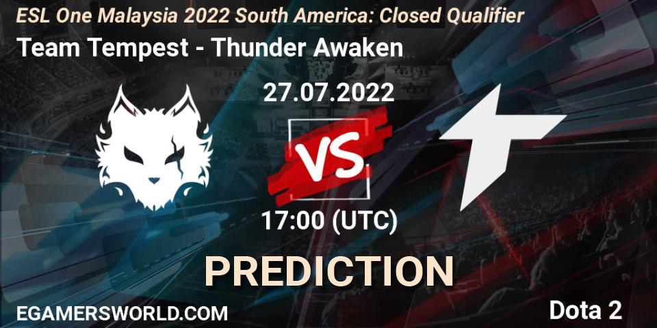 Team Tempest - Thunder Awaken: Maç tahminleri. 27.07.2022 at 17:04, Dota 2, ESL One Malaysia 2022 South America: Closed Qualifier