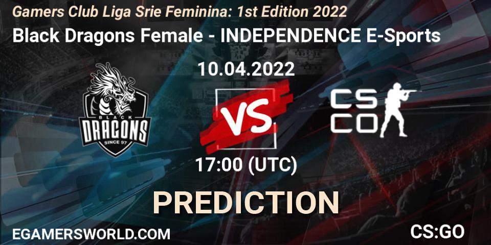 Black Dragons Female - INDEPENDENCE E-Sports: Maç tahminleri. 10.04.2022 at 17:00, Counter-Strike (CS2), Gamers Club Liga Série Feminina: 1st Edition 2022