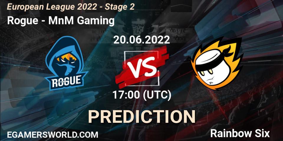 Rogue - MnM Gaming: Maç tahminleri. 20.06.2022 at 17:00, Rainbow Six, European League 2022 - Stage 2