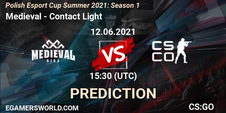 Medieval - Contact Light: Maç tahminleri. 12.06.2021 at 15:30, Counter-Strike (CS2), Polish Esport Cup Summer 2021: Season 1