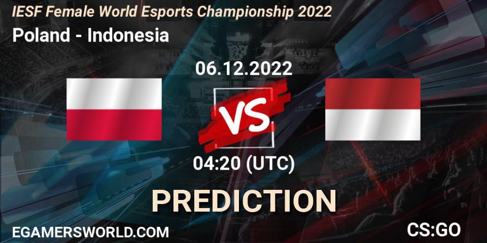 Poland - Indonesia: Maç tahminleri. 06.12.2022 at 03:30, Counter-Strike (CS2), IESF Female World Esports Championship 2022