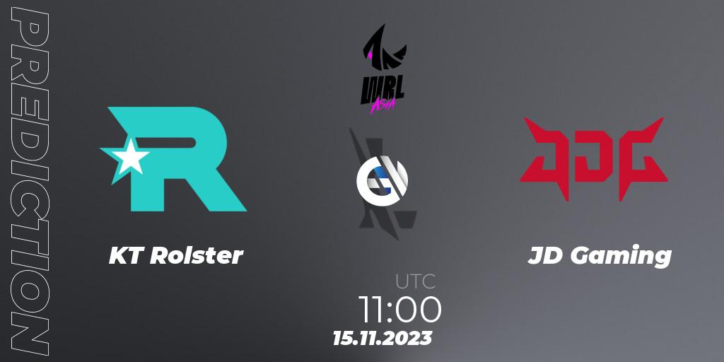 KT Rolster - JD Gaming: Maç tahminleri. 15.11.2023 at 11:00, Wild Rift, WRL Asia 2023 - Season 2 - Regular Season
