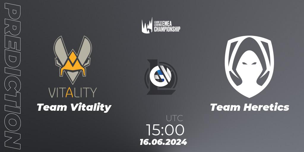 Team Vitality - Team Heretics: Maç tahminleri. 16.06.2024 at 15:00, LoL, LEC Summer 2024 - Regular Season