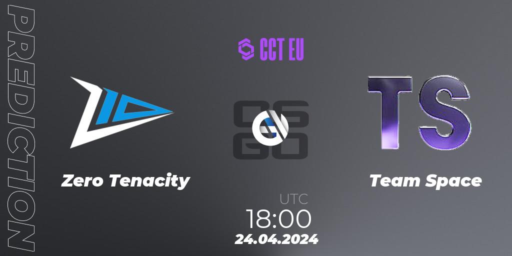 Zero Tenacity - Team Space: Maç tahminleri. 24.04.24, CS2 (CS:GO), CCT Season 2 Europe Series 2 Closed Qualifier
