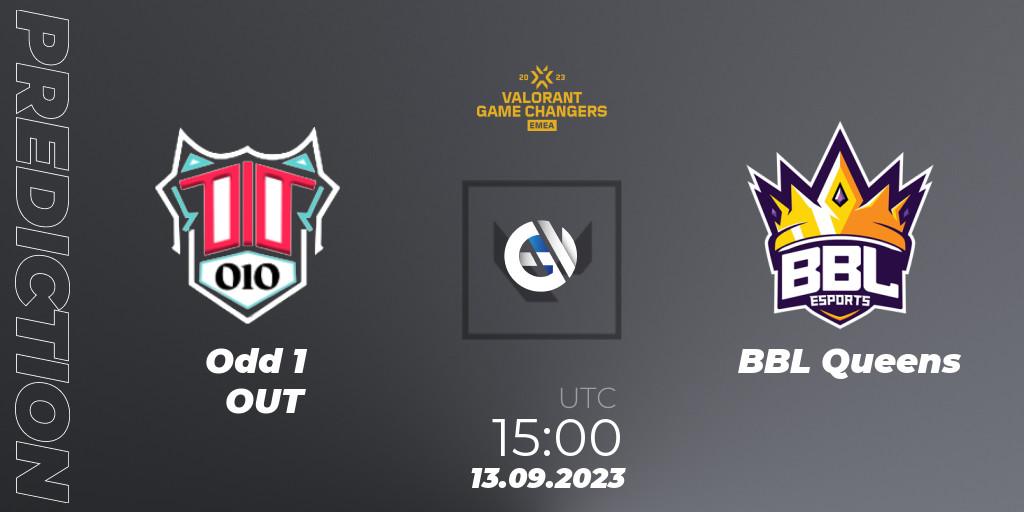 Odd 1 OUT - BBL Queens: Maç tahminleri. 13.09.2023 at 18:00, VALORANT, VCT 2023: Game Changers EMEA Stage 3 - Group Stage