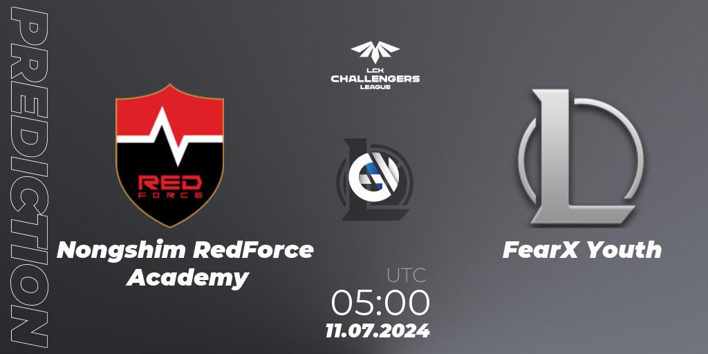 Nongshim RedForce Academy - FearX Youth: Maç tahminleri. 11.07.2024 at 05:00, LoL, LCK Challengers League 2024 Summer - Group Stage