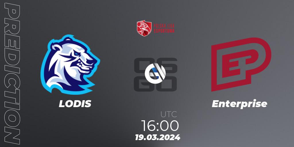 LODIS - Enterprise: Maç tahminleri. 19.03.2024 at 16:00, Counter-Strike (CS2), Polska Liga Esportowa 2024: Split #1