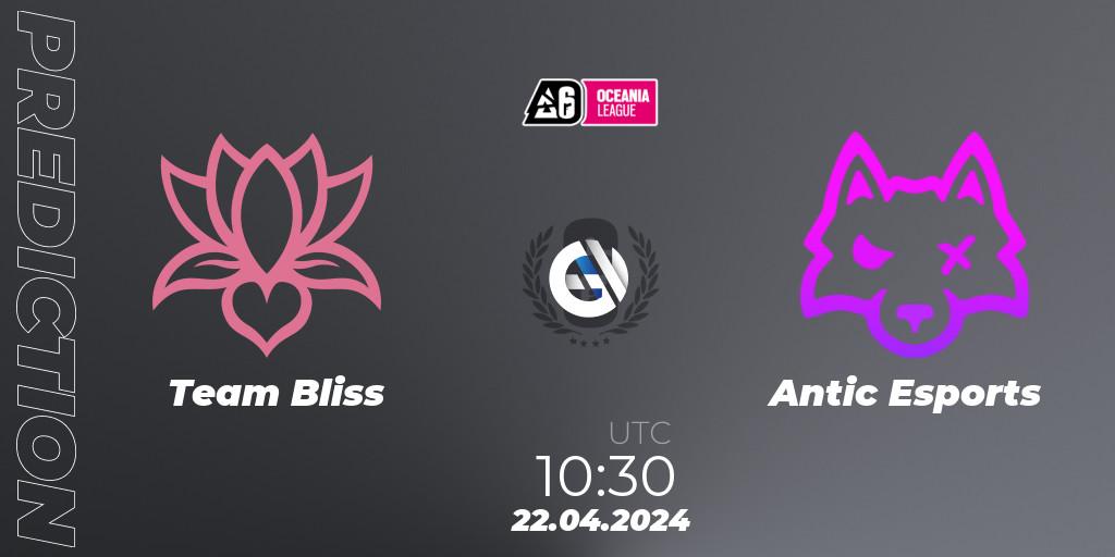 Team Bliss - Antic Esports: Maç tahminleri. 22.04.24, Rainbow Six, Oceania League 2024 - Stage 1