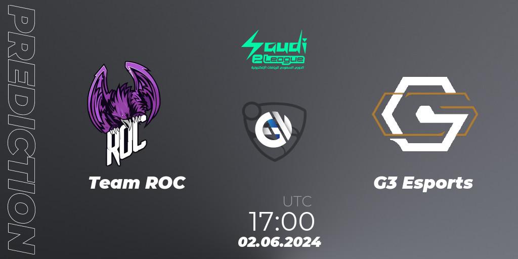 Team ROC - G3 Esports: Maç tahminleri. 02.06.2024 at 17:00, Rocket League, Saudi eLeague 2024 - Major 2: Online Major Phase 2
