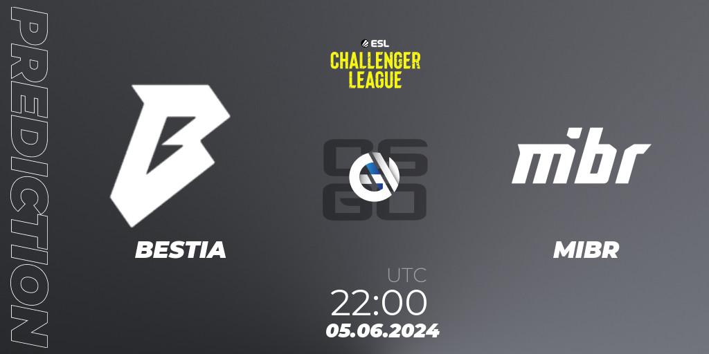 BESTIA - MIBR: Maç tahminleri. 05.06.2024 at 22:10, Counter-Strike (CS2), ESL Challenger League Season 47: South America