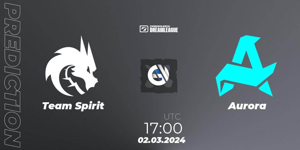 Team Spirit - Aurora: Maç tahminleri. 02.03.2024 at 16:55, Dota 2, DreamLeague Season 22
