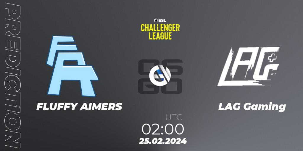 FLUFFY AIMERS - LAG Gaming: Maç tahminleri. 08.03.2024 at 02:00, Counter-Strike (CS2), ESL Challenger League Season 47: North America