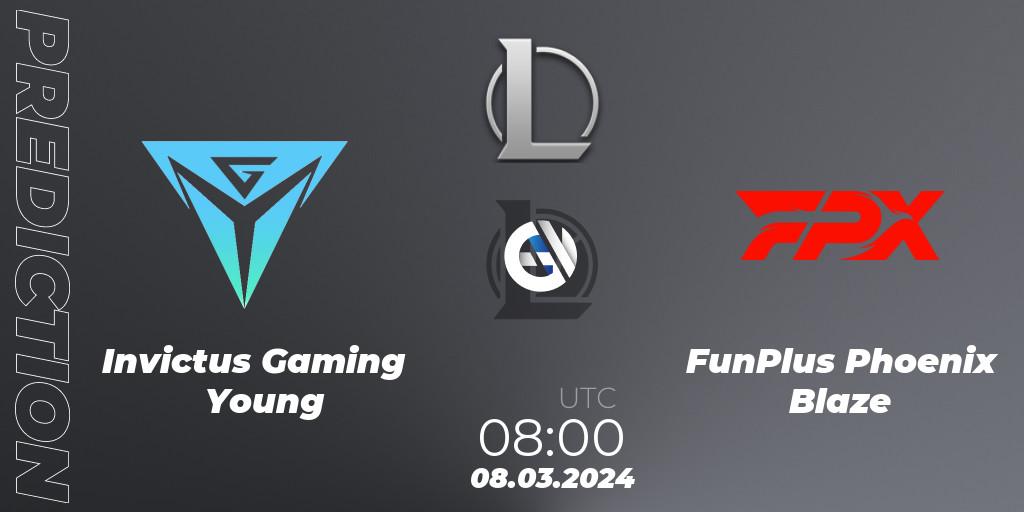 Invictus Gaming Young - FunPlus Phoenix Blaze: Maç tahminleri. 08.03.24, LoL, LDL 2024 - Stage 1