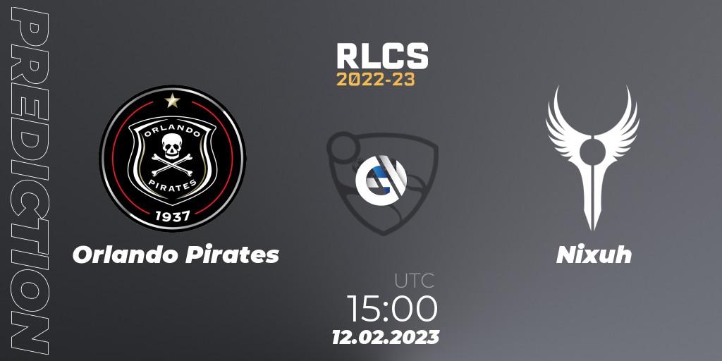 Orlando Pirates - Nixuh: Maç tahminleri. 12.02.2023 at 15:00, Rocket League, RLCS 2022-23 - Winter: Sub-Saharan Africa Regional 2 - Winter Cup